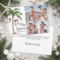 Photo de Noël sur une plage tropicale