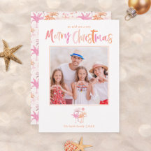 Photo de Noël tropical avec un palmier élégant