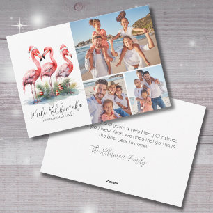 Cartes Pour Fêtes Annuelles Photo de Noël Tropical Mele Kalikimaka