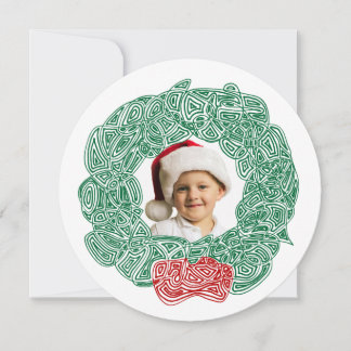 Cartes Pour Fêtes Annuelles Photo de Noël Wreath