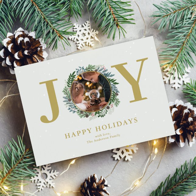 Cartes Pour Fêtes Annuelles Photo de Noël Wreath (Créateur téléchargé)