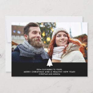 Cartes Pour Fêtes Annuelles Photo de notre bulle 2020 Noël