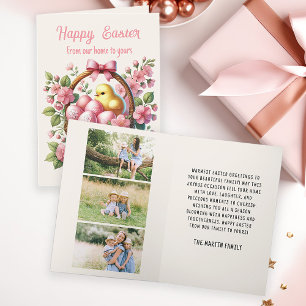 Cartes Pour Fêtes Annuelles Photo de paniers vintage avec des œufs de Pâques