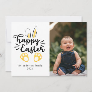 Cartes Pour Fêtes Annuelles Photo de Pâques élégant lapin moderne Joyeuses Pâq