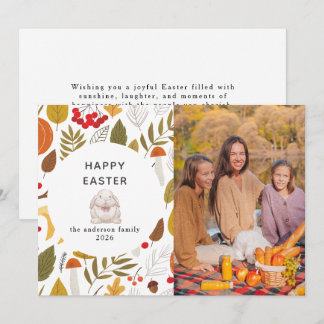 Cartes Pour Fêtes Annuelles Photo de Pâques élégant moderne floral et œufs Joy