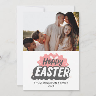 Cartes Pour Fêtes Annuelles Photo de Pâques élégant simple motif moderne joyeu