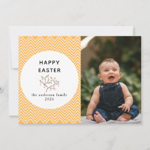 Cartes Pour Fêtes Annuelles Photo de Pâques Joyeuses avec Motif Élégant Simple