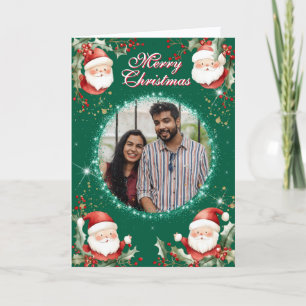 Cartes Pour Fêtes Annuelles Photo de Père Noël joyeux