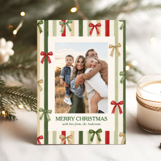Cartes Pour Fêtes Annuelles Photo de rubans de Noël