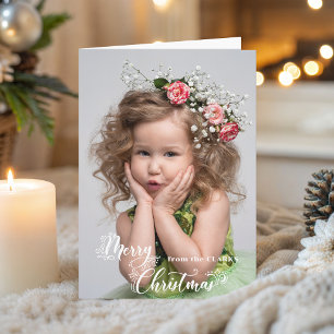 Cartes Pour Fêtes Annuelles Photo de script de Noël festif personnalisé