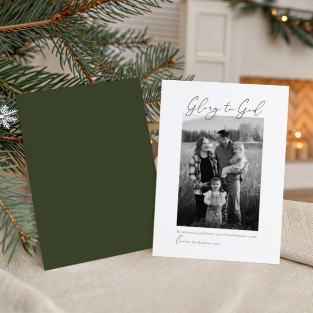 Cartes Pour Fêtes Annuelles Photo de script moderne minimal chrétien (Créateur téléchargé)