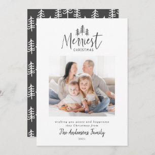 Cartes Pour Fêtes Annuelles Photo de style rustique de Noël minimaliste modern