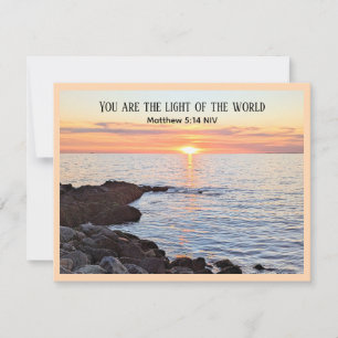 Cartes Pour Fêtes Annuelles Photo de Sun and Ocean Bible Verse Encouragement