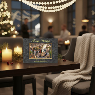 Cartes Pour Fêtes Annuelles Photo de texture de faux alligator noir imprimé de