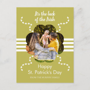 Cartes Pour Fêtes Annuelles Photo de trèfle chanceux minimaliste de la Saint-P