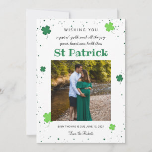 Cartes Pour Fêtes Annuelles photo de trèfle de bébé st patrick vert