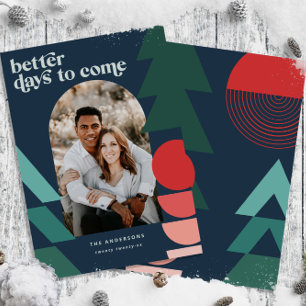 Cartes Pour Fêtes Annuelles Photo de vacances abstraite moderne et colorée