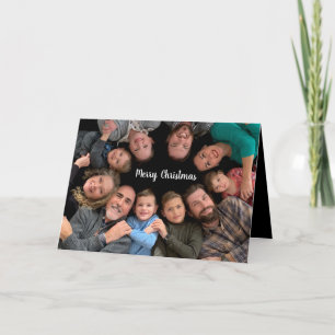 Cartes Pour Fêtes Annuelles Photo de vacances de Noël joyeux en famille