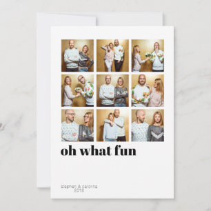Cartes Pour Fêtes Annuelles Photo de vacances minimaliste moderne 9 carrés