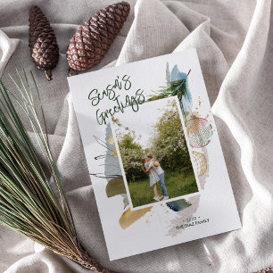 Cartes Pour Fêtes Annuelles Photo de vacances personnalisée des Joyeuses Fêtes