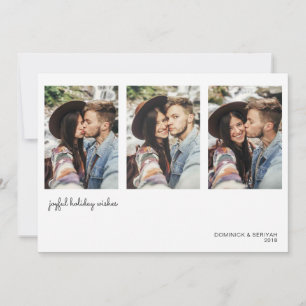 Cartes Pour Fêtes Annuelles Photo de vacances simple et minimaliste moderne