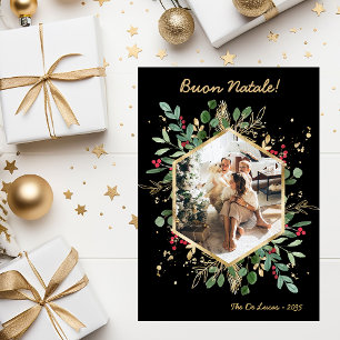 Cartes Pour Fêtes Annuelles Photo de verdure botanique moderne Joyeux Noël