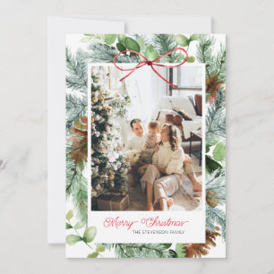 Cartes Pour Fêtes Annuelles Photo de verdure élégante de Noël joyeux