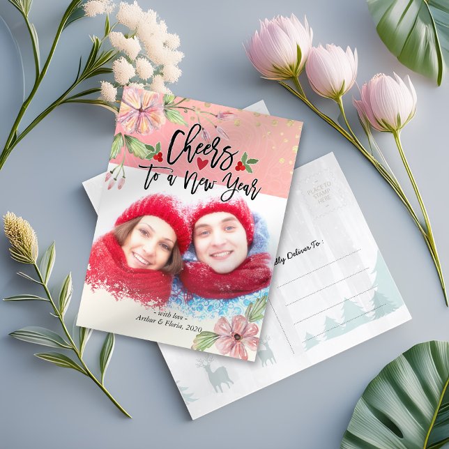 Cartes Pour Fêtes Annuelles Photo de voeux saisonniers pour le Nouvel An (Créateur téléchargé)