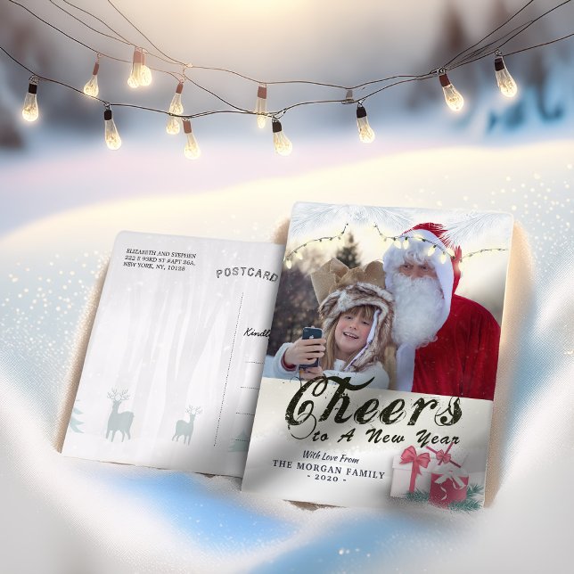 Cartes Pour Fêtes Annuelles Photo de voeux saisonniers pour le Nouvel An (Créateur téléchargé)