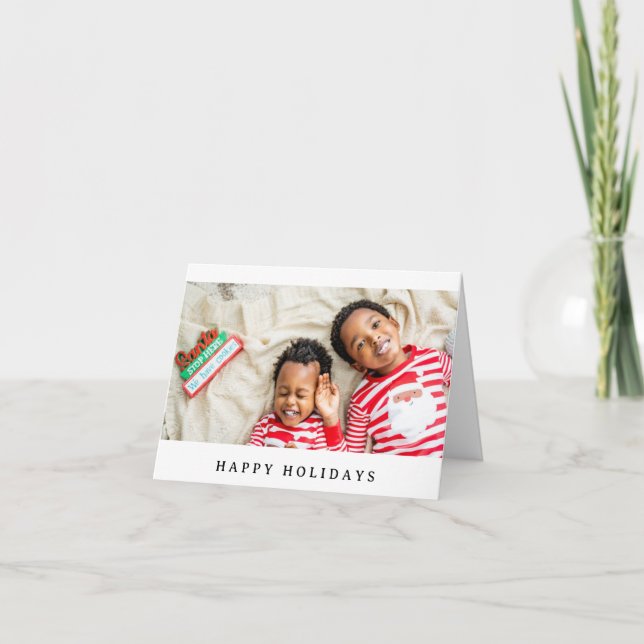 Cartes Pour Fêtes Annuelles Photo de votre famille voeux de Noël (Devant)