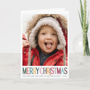 Cartes Pour Fêtes Annuelles Photo d'étoiles mignonnes de Noël joyeux coloré vi