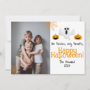 Cartes Pour Fêtes Annuelles Photo d'Halloween Joyeuse jack-o-lanterne citrouil