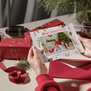 Cartes Pour Fêtes Annuelles Photo d'hiver élégante aux couleurs pastel à l'aqu