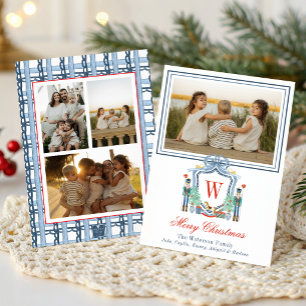 Cartes Pour Fêtes Annuelles Photo d'initiale de monogramme aquarelle Crête de