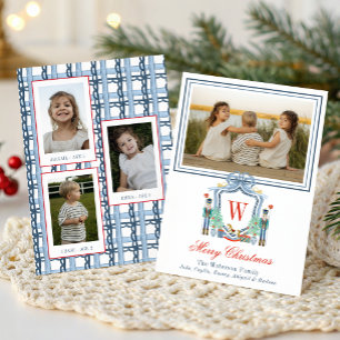 Cartes Pour Fêtes Annuelles Photo d'initiale de monogramme de casse-noisette à