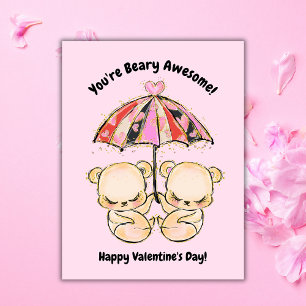 Cartes Pour Fêtes Annuelles Photo d'ours pour la Saint-Valentin