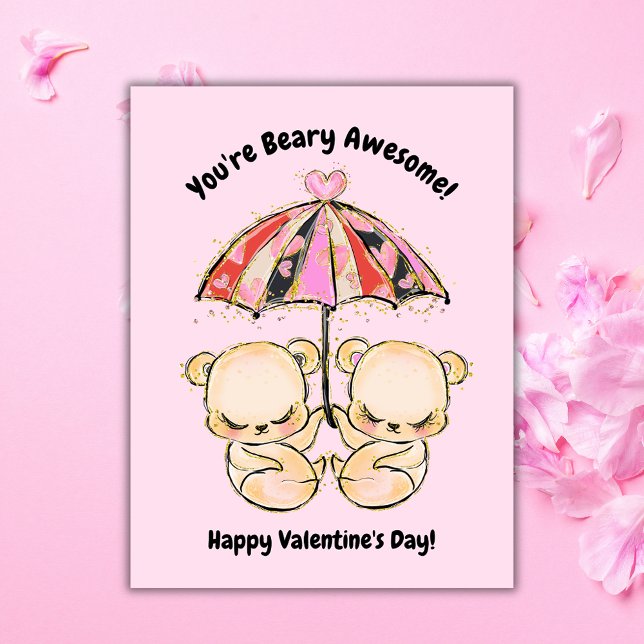 Cartes Pour Fêtes Annuelles Photo d'ours pour la Saint-Valentin (Créateur téléchargé)