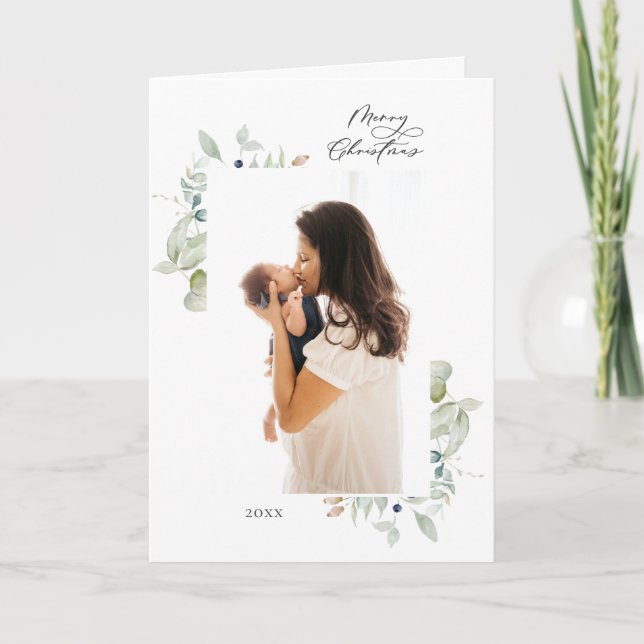 Cartes Pour Fêtes Annuelles Photo du cadre botanique 4 de l'hiver Arctique (Devant)