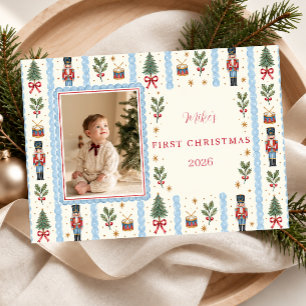 Cartes Pour Fêtes Annuelles Photo du casse-noisette pour le premier Noël de bé