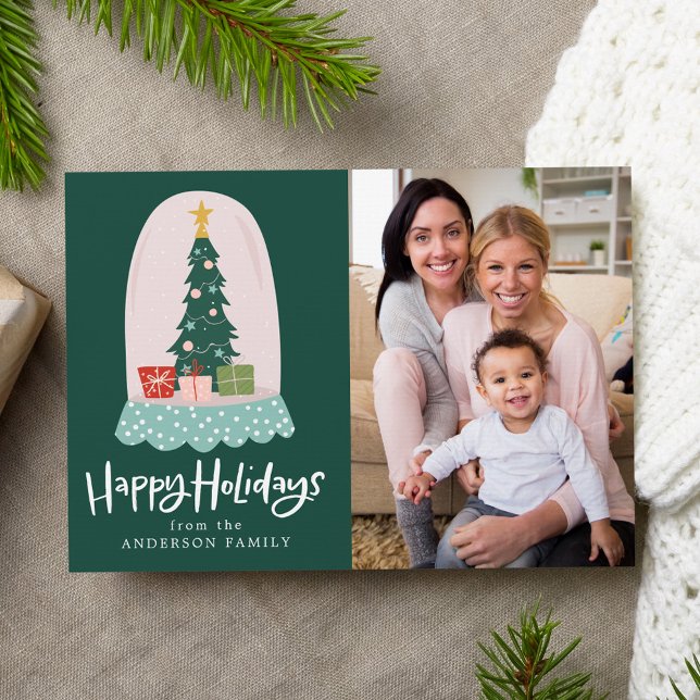 Cartes Pour Fêtes Annuelles Photo du Globe de neige lunaire (Créateur téléchargé)