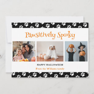 Cartes Pour Fêtes Annuelles Photo Éffrayant Pawsitiellement Black Pet Hallowee