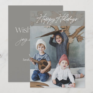 Cartes Pour Fêtes Annuelles Photo Élégant de Fêtes avec écriture Minimaliste