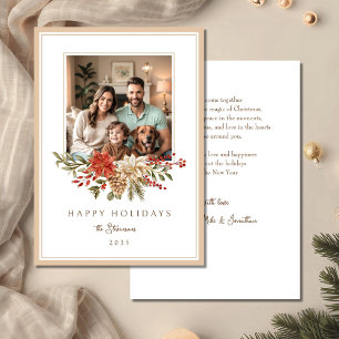 Cartes Pour Fêtes Annuelles Photo élégant de fêtes de fin d'année avec poinset