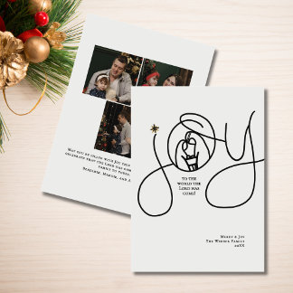 Cartes Pour Fêtes Annuelles Photo élégant de la Nativité religieuse de famille