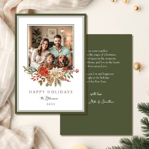 Cartes Pour Fêtes Annuelles Photo élégant de poinsettia pour les fêtes de fin