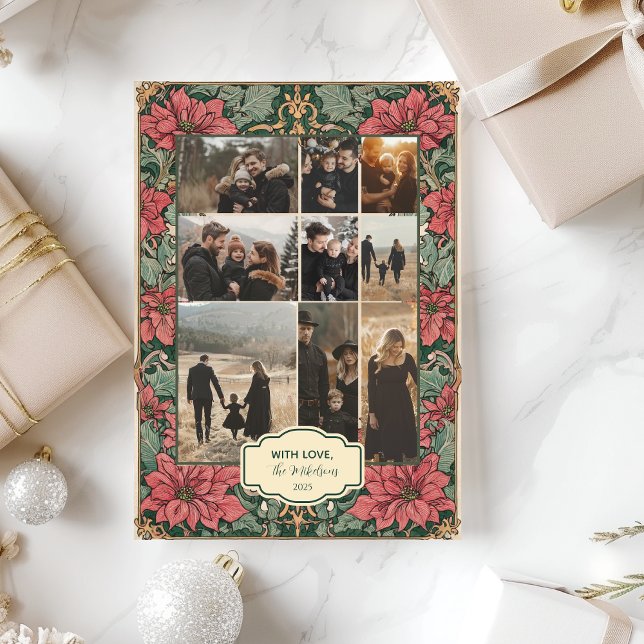 Cartes Pour Fêtes Annuelles Photo Elegant Poinsettia Noël (Créateur téléchargé)