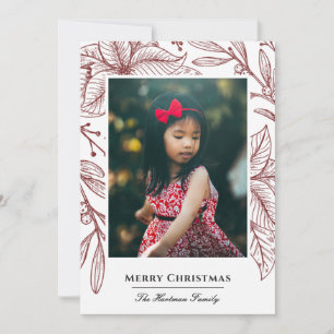 Cartes Pour Fêtes Annuelles Photo élégant rouge poinsettia