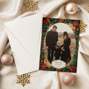 Cartes Pour Fêtes Annuelles Photo Elégante Amaryllis Rouge Noël