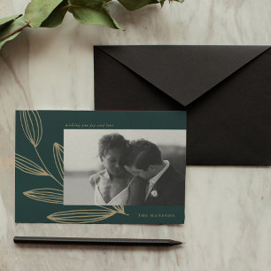 Cartes Pour Fêtes Annuelles Photo Emerald Green Sprout