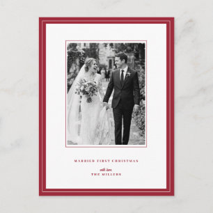 Cartes Pour Fêtes Annuelles Photo encadré de Noël personnalisé avec nom pour l
